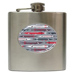 Fish Sea Beach Water Seaworld Animals Swim Hip Flask (6 Oz) by Mariart