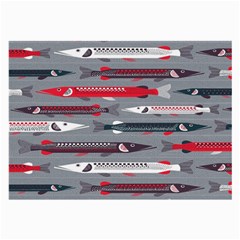 Fish Sea Beach Water Seaworld Animals Swim Large Glasses Cloth (2-side) by Mariart