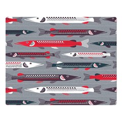 Fish Sea Beach Water Seaworld Animals Swim Double Sided Flano Blanket (large)  by Mariart