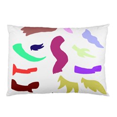 Plushie Color Rainbow Brown Purple Yellow Green Black Pillow Case by Mariart