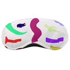 Plushie Color Rainbow Brown Purple Yellow Green Black Sleeping Masks