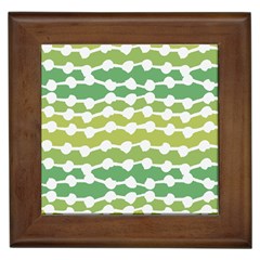 Polkadot Polka Circle Round Line Wave Chevron Waves Green White Framed Tiles by Mariart