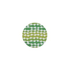 Polkadot Polka Circle Round Line Wave Chevron Waves Green White 1  Mini Buttons by Mariart