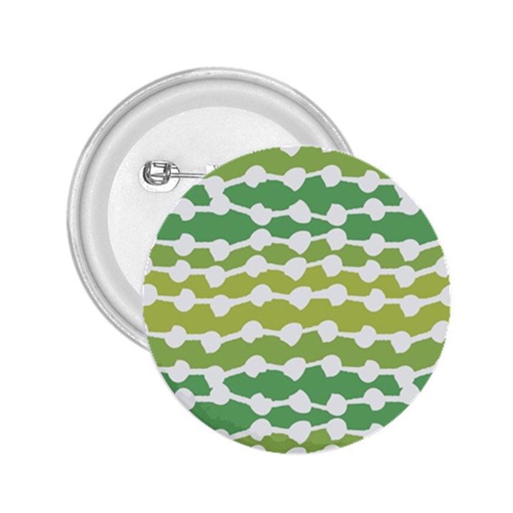 Polkadot Polka Circle Round Line Wave Chevron Waves Green White 2.25  Buttons