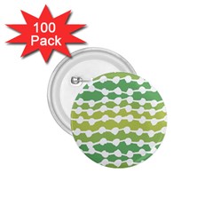 Polkadot Polka Circle Round Line Wave Chevron Waves Green White 1 75  Buttons (100 Pack)  by Mariart