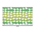 Polkadot Polka Circle Round Line Wave Chevron Waves Green White Business Card Holders Front