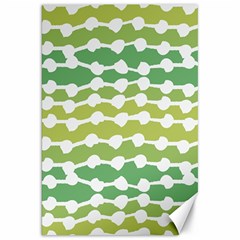 Polkadot Polka Circle Round Line Wave Chevron Waves Green White Canvas 20  X 30   by Mariart