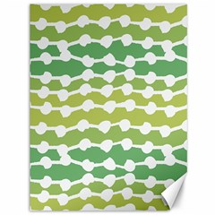 Polkadot Polka Circle Round Line Wave Chevron Waves Green White Canvas 36  X 48   by Mariart