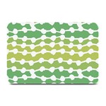 Polkadot Polka Circle Round Line Wave Chevron Waves Green White Plate Mats 18 x12  Plate Mat