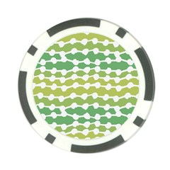 Polkadot Polka Circle Round Line Wave Chevron Waves Green White Poker Chip Card Guard by Mariart