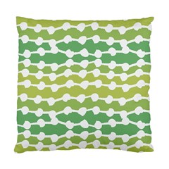 Polkadot Polka Circle Round Line Wave Chevron Waves Green White Standard Cushion Case (one Side) by Mariart