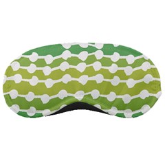 Polkadot Polka Circle Round Line Wave Chevron Waves Green White Sleeping Masks by Mariart