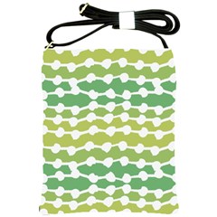 Polkadot Polka Circle Round Line Wave Chevron Waves Green White Shoulder Sling Bags by Mariart