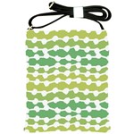 Polkadot Polka Circle Round Line Wave Chevron Waves Green White Shoulder Sling Bags Front