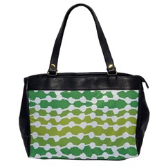 Polkadot Polka Circle Round Line Wave Chevron Waves Green White Office Handbags by Mariart