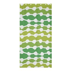 Polkadot Polka Circle Round Line Wave Chevron Waves Green White Shower Curtain 36  X 72  (stall)  by Mariart