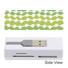 Polkadot Polka Circle Round Line Wave Chevron Waves Green White Memory Card Reader (stick)  by Mariart