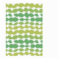 Polkadot Polka Circle Round Line Wave Chevron Waves Green White Small Garden Flag (two Sides) by Mariart