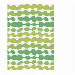 Polkadot Polka Circle Round Line Wave Chevron Waves Green White Large Garden Flag (two Sides) by Mariart