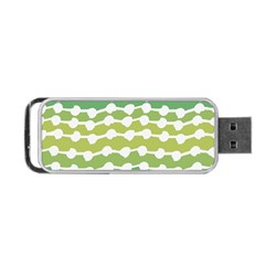 Polkadot Polka Circle Round Line Wave Chevron Waves Green White Portable Usb Flash (one Side) by Mariart