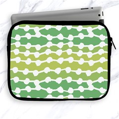 Polkadot Polka Circle Round Line Wave Chevron Waves Green White Apple Ipad 2/3/4 Zipper Cases by Mariart