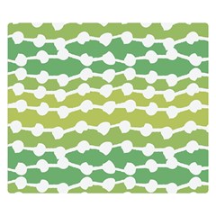 Polkadot Polka Circle Round Line Wave Chevron Waves Green White Double Sided Flano Blanket (small)  by Mariart