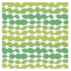 Polkadot Polka Circle Round Line Wave Chevron Waves Green White Large Satin Scarf (square) by Mariart