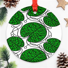 Leaf Green Ornament (round)