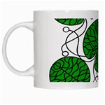 Leaf Green White Mugs Left