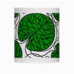 Leaf Green White Mugs Center