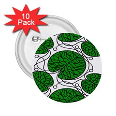 Leaf Green 2 25  Buttons (10 Pack) 