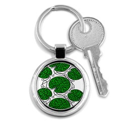 Leaf Green Key Chains (round) 