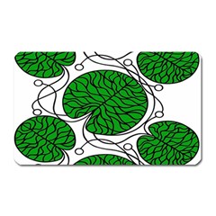 Leaf Green Magnet (rectangular) by Mariart