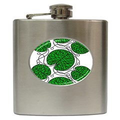 Leaf Green Hip Flask (6 Oz)