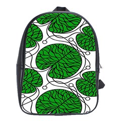 Leaf Green School Bags(large)  by Mariart