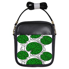 Leaf Green Girls Sling Bags