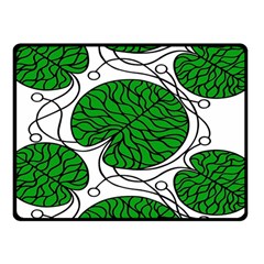 Leaf Green Fleece Blanket (small) by Mariart