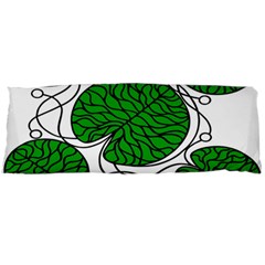 Leaf Green Body Pillow Case (dakimakura) by Mariart