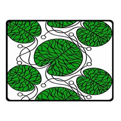 Leaf Green Double Sided Fleece Blanket (small) 