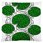 Leaf Green Large Flano Cushion Case (Two Sides) Back