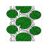 Leaf Green Small Satin Scarf (Square) Front