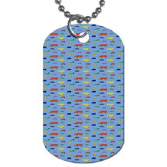 Miniature Car Buses Trucks School Buses Dog Tag (one Side) by Mariart