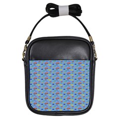 Miniature Car Buses Trucks School Buses Girls Sling Bags by Mariart