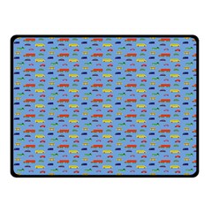 Miniature Car Buses Trucks School Buses Double Sided Fleece Blanket (small)  by Mariart