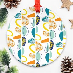 Pebbles Texture Mid Century Ornament (round) by Mariart