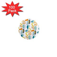 Pebbles Texture Mid Century 1  Mini Magnets (100 Pack) 