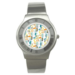 Pebbles Texture Mid Century Stainless Steel Watch by Mariart