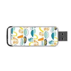 Pebbles Texture Mid Century Portable Usb Flash (one Side) by Mariart