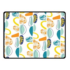 Pebbles Texture Mid Century Double Sided Fleece Blanket (small)  by Mariart