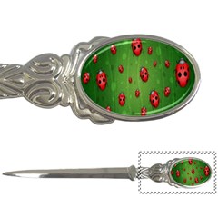 Ladybugs Red Leaf Green Polka Animals Insect Letter Openers by Mariart